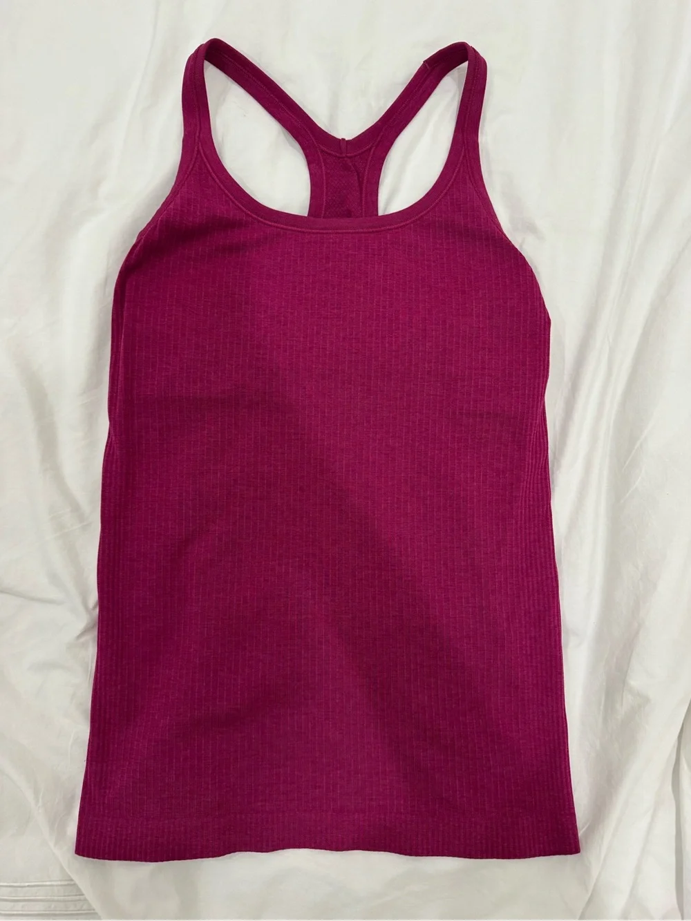 lululemon athletica Magenta Ribbed Racerback Tank